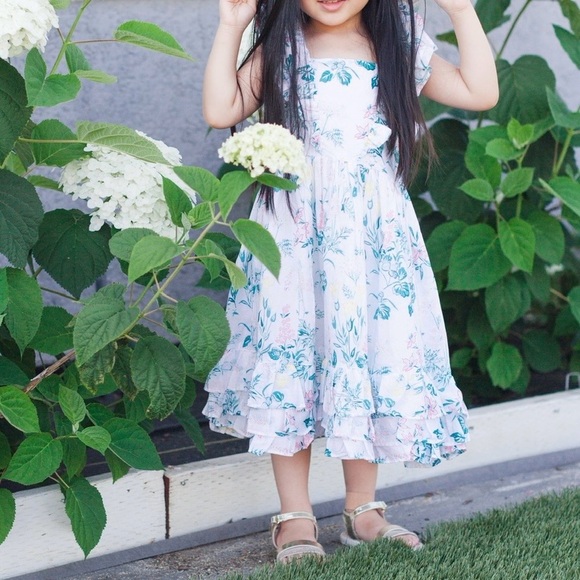 Janie and Jack Floral Dress Size 3 - Picture 1 of 5